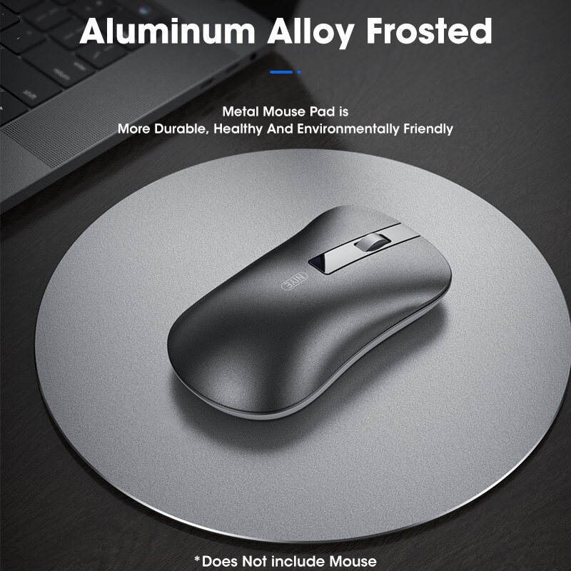 Metal Aluminum Mouse pad Mat Hard Smooth Magic Thin Mousead Double Side Waterproof Fast and Accurate Control for Office Home