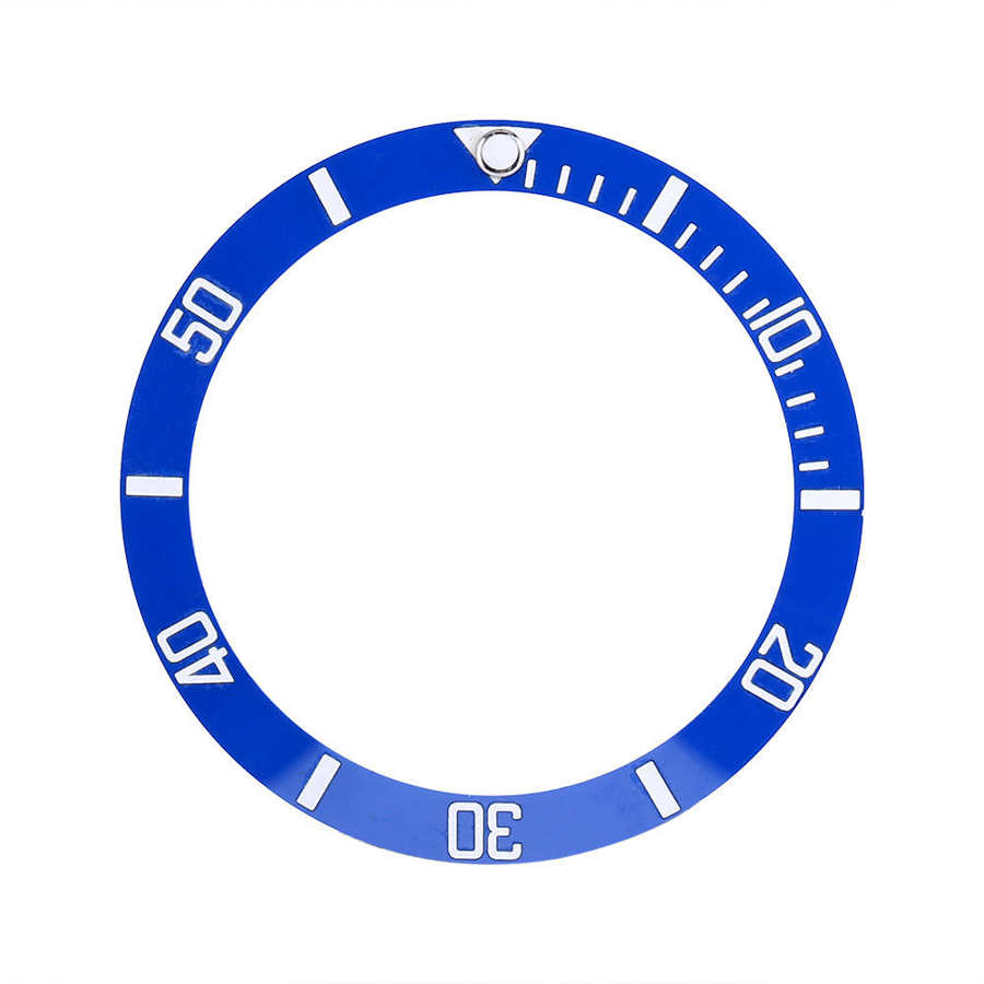 Horloge voor horlogeopslag 4 kleuren keramisch horloge polshorloge bezel inzetstuk lus vervangende onderdelen horlogekast: Blauw