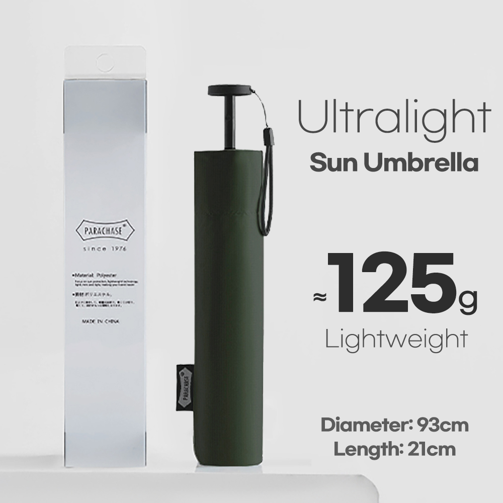 Parachase Folding Umbrella Rain Women Men Ultralight Portable Travel Japanese Umbrella Windproof 6K Mini Clear Umbrella Paraguas: green