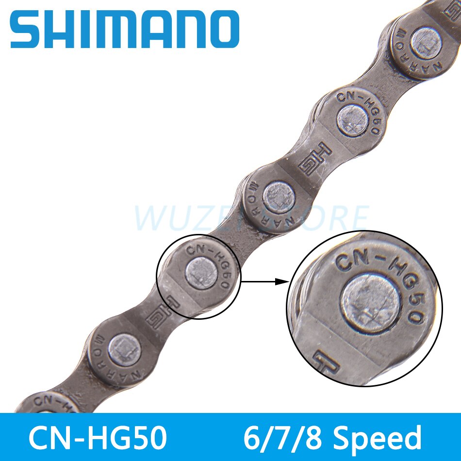 Shimano cn -hg50 6/7/8- hastighed mtb / landevejscykel kæde 6 hastighed 7 hastighed 8 hastighed 112 links kæde mountainbike tilbehør