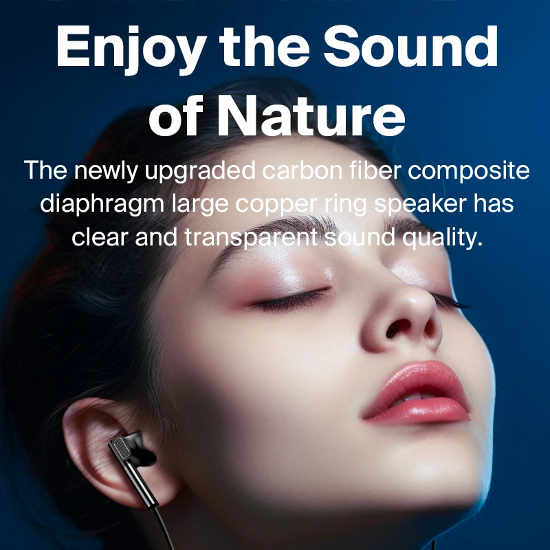 EARDECO 3.5mm/Type-C słuchawki z redukcją szumów słuchawki przewodowe Bass Hifi słuchawki przewodowe słuchawki douszne mikrofon stereo słuchawki z przewodem