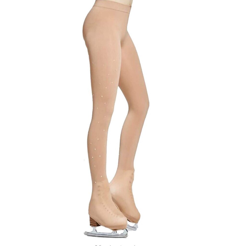 Mallas con hebilla para patinaje sobre hielo, Leggings con hebilla de cristal, para patinar