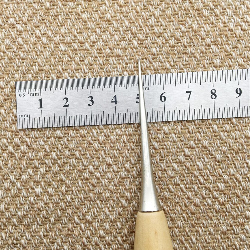 3Pcs Naaien Priem Ronde Gat Naaien Priem Houten Handvat Priem Voor Home Shop Dorm