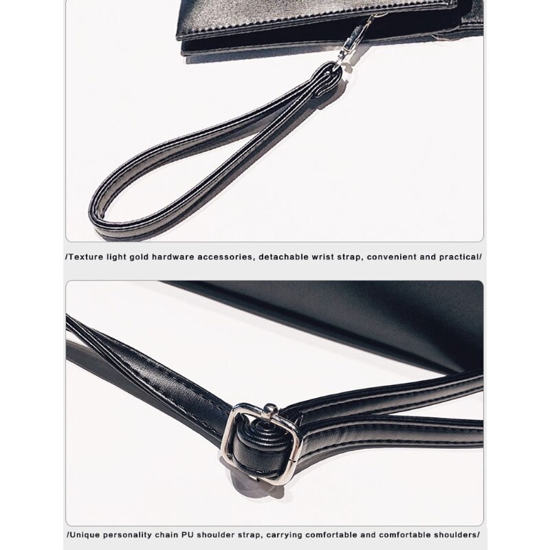 Borsa a tracolla da donna in ecopelle con patta busta da ufficio borsa da polso da donna pochette borsa a tracolla portafoglio da sera sottile