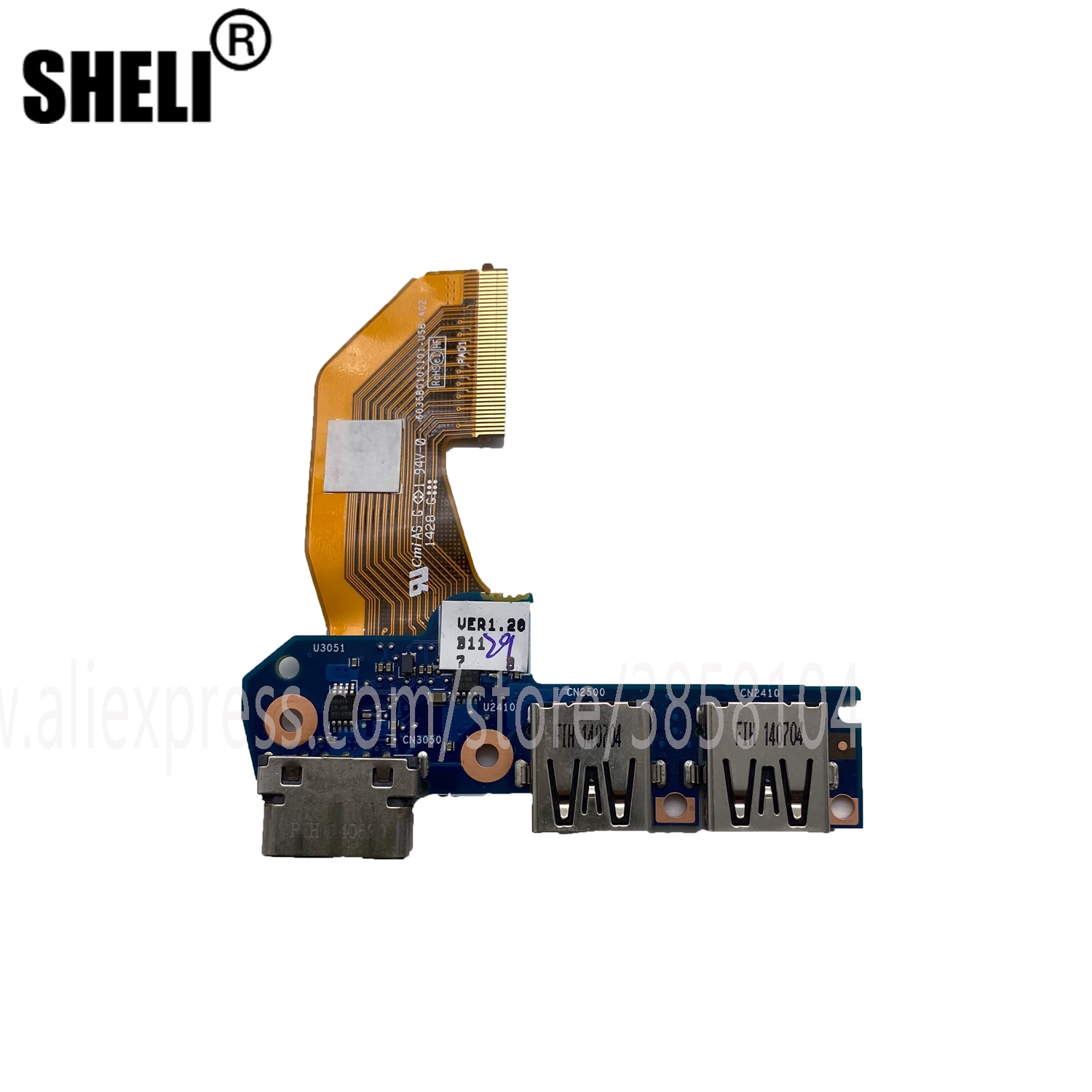 Sheli Voor Hp 840 G1 Vga Usb Board 6050A2559201-USB-A02 6050A2559201 100% Getest