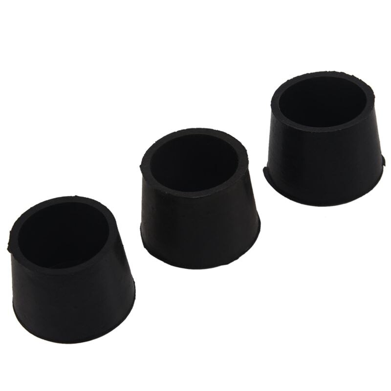 Gummi Möbel Krücke Füße Hocker Stuhl Bein Spitze Pad 12Stck Schwarz