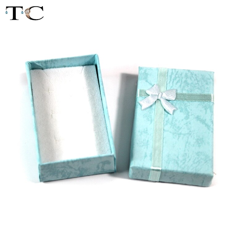 16 piezas conjuntos de joyas caja de caja de embalaje pendientes collar caja de soporte cajas de joyería al por mayor 5*8*2,5 cm: Blue