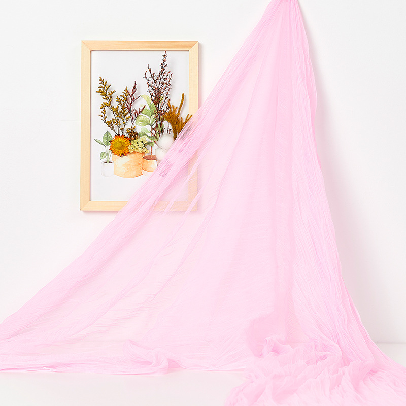 Pastel fest baggrund bryllup baggrund fotografering macaron farve tyl dekoration 1.2m*3m: Lyserød
