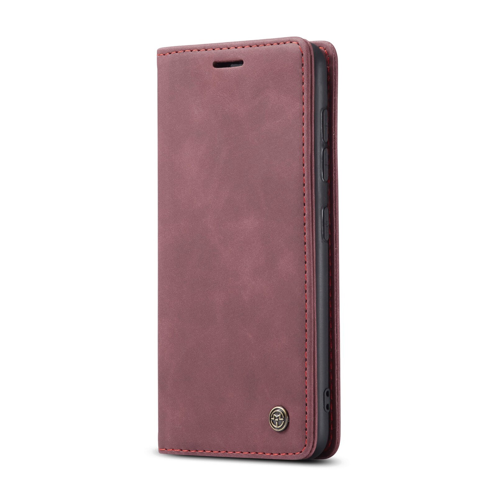 Caseme original voor samsung galaxy  s20 fe lite luxe zakelijke leren hoes magnetische flip portemonnee telefoonhoes fundas coque: Galaxy  s20 lite / Wijnrood