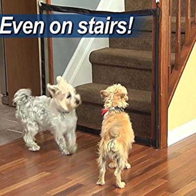 Dog Gate the Ingenious Mesh Pet Gate For Dogs Safe Guard and Install Pet Dog Safety Enclosure Dog Fences 2 Size