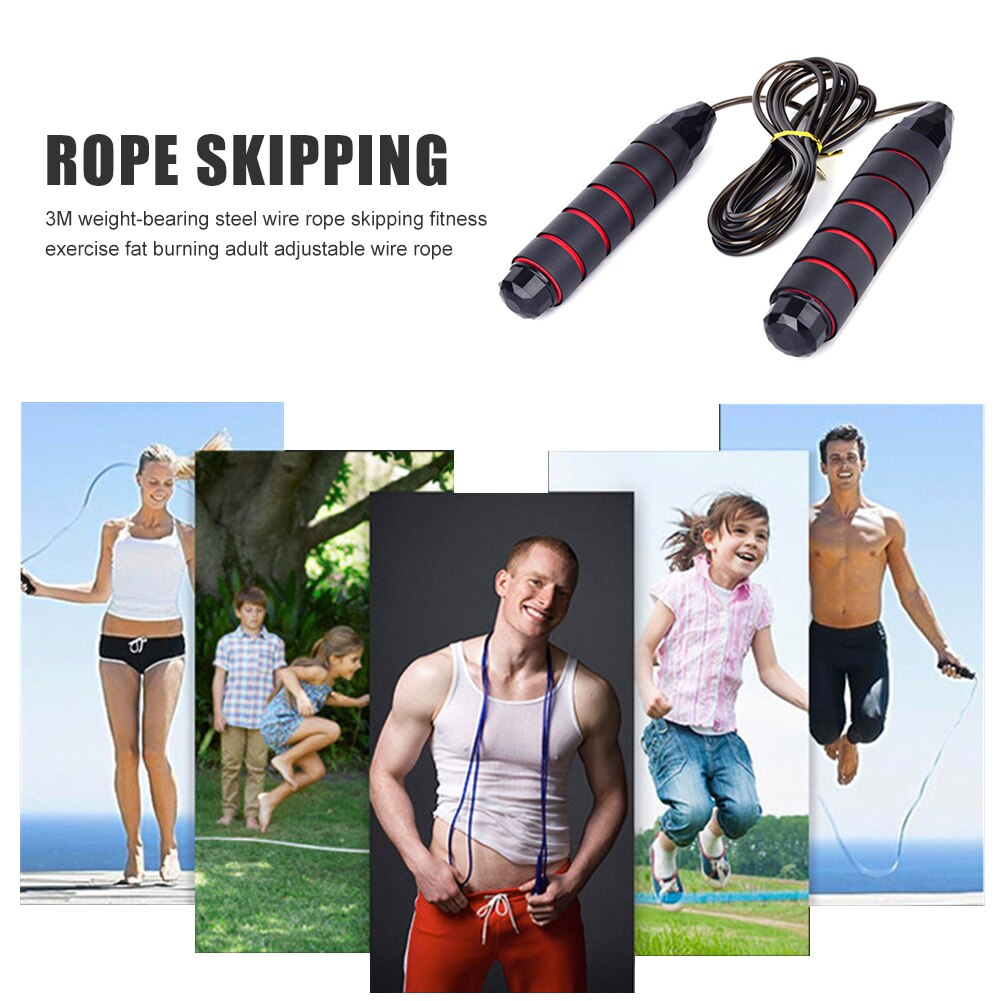 Steel Wire Gym Jumping Rope Lose Weight Skipping Rope Fitness Equipment Weighted for Easy Safety Playing Accessory