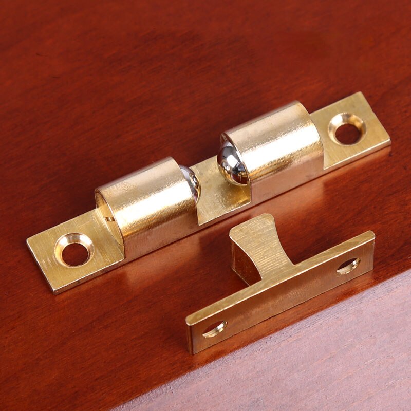 10 pieces S brass cabinet Catches metal furniture Hardware door catches and door closer kitchen Cabinets hardware