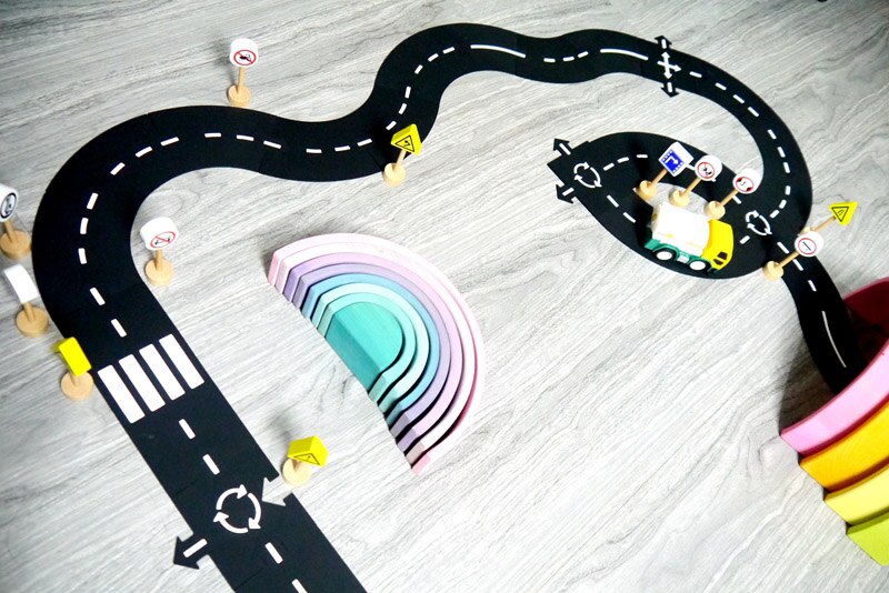 DIY PVC Puzzles Track Play Set Road Car Track Baby Puzzle Game Mat Floor Carpet Educational Learning Toys Nordic Kids Room Decor
