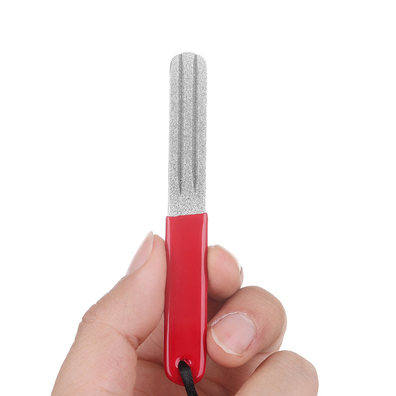 Draagbare Outdoor Dubbele Groef Vissen Haak Slijpen Hone Vissen Slijpen Hook Sharpener Tool Vis Accessoires: Rood