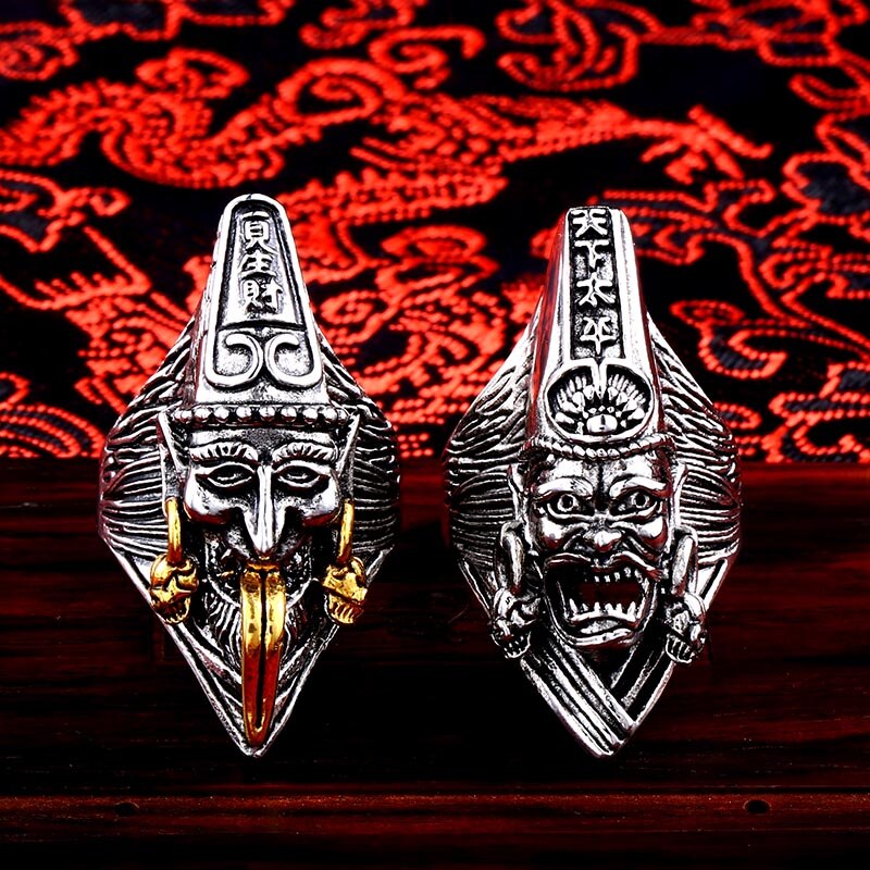 Beier neue Einkaufen 316L Edelstahl China mythologie hölle Bote Ring glück frieden mann der Ring schmuck LLBR8-571R