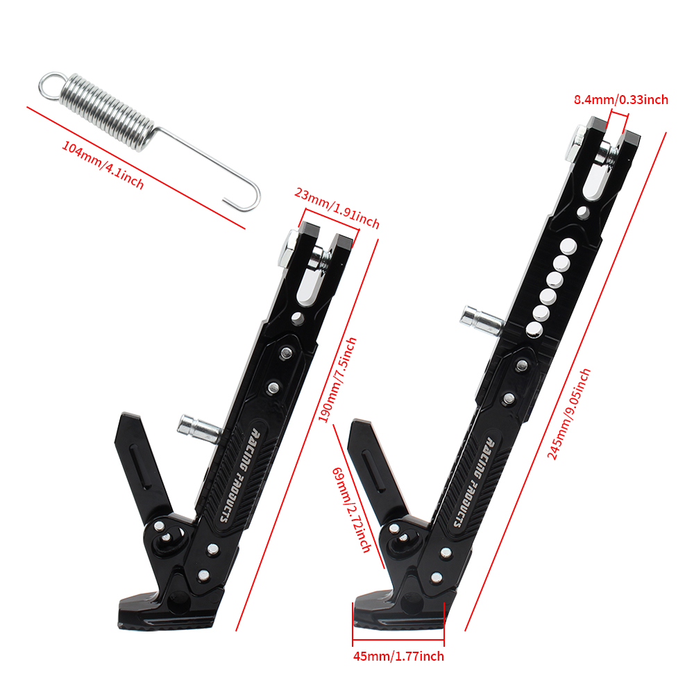 Podpórka motocyklowa parking kopnięcie podstawka Wspornik Stopka Boczna Podpórka Uchwyt na kulę brud rower Motocykl Uniwersalny statyw ze stopu
