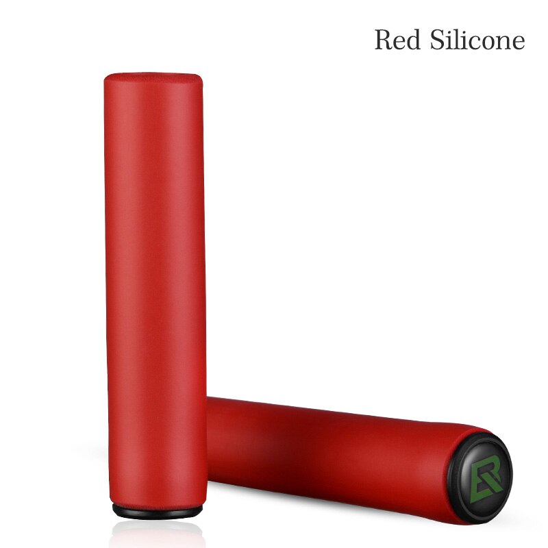Rockbros bike grips mtb silikon svamp styre sykkel grep manopole mtb grips sykkel tilbehør 2 stiler 4 farger: Rød silikon