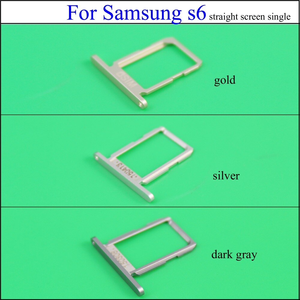 YuXi Sim-kaart Houder Slot Tray Vervanging Voor Samsung Galaxy S6 goud/Zilver/grijs zwart