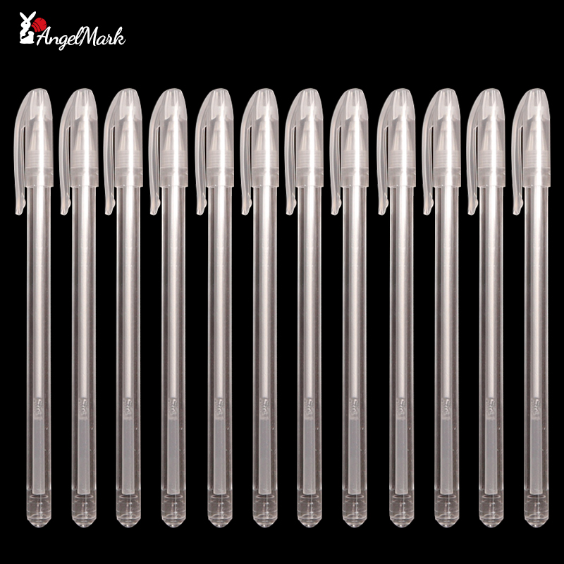 Stylo à encre Gel blanc classique, rouleau de gelée, marqueur pour surbrillance artistique, 3/6/12 pièces, blanc brillant, argent, or, peinture artistique, stylos à dessin: Jaune chaud