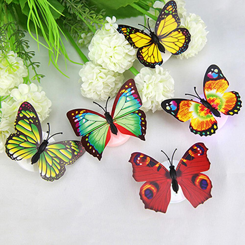 Schmetterling Lampe Kreative Dekoration ABS Farbwechsel LED Nacht Licht für Wohnzimmer Zauberstab Decke glühend Zauberstab Aufkleber in sterben
