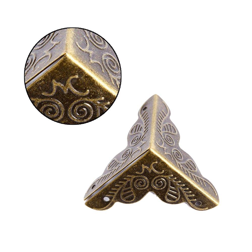 40pcs 25mm Furniture Classical Wrap Angle Antique Furniture Corner Protector Decorative Box Case Table Pad