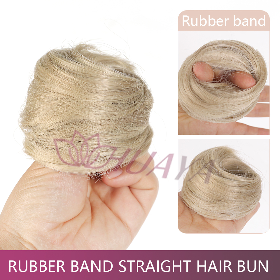 Moño desordenado, extensión de moño recto, Mini banda de goma, moño para el pelo, peluca de Donut sintética, accesorio, moño Updo: T27 / 30 / 4