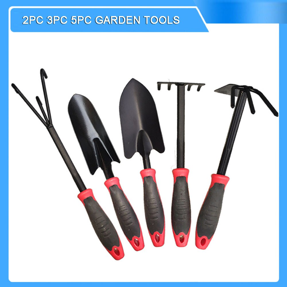 2/3/5pcs Iron Garden Shovel Flower Planting Shovel Set Gardening Non Slip Handle Hand Tools Outdoor Garden Trimming Tool