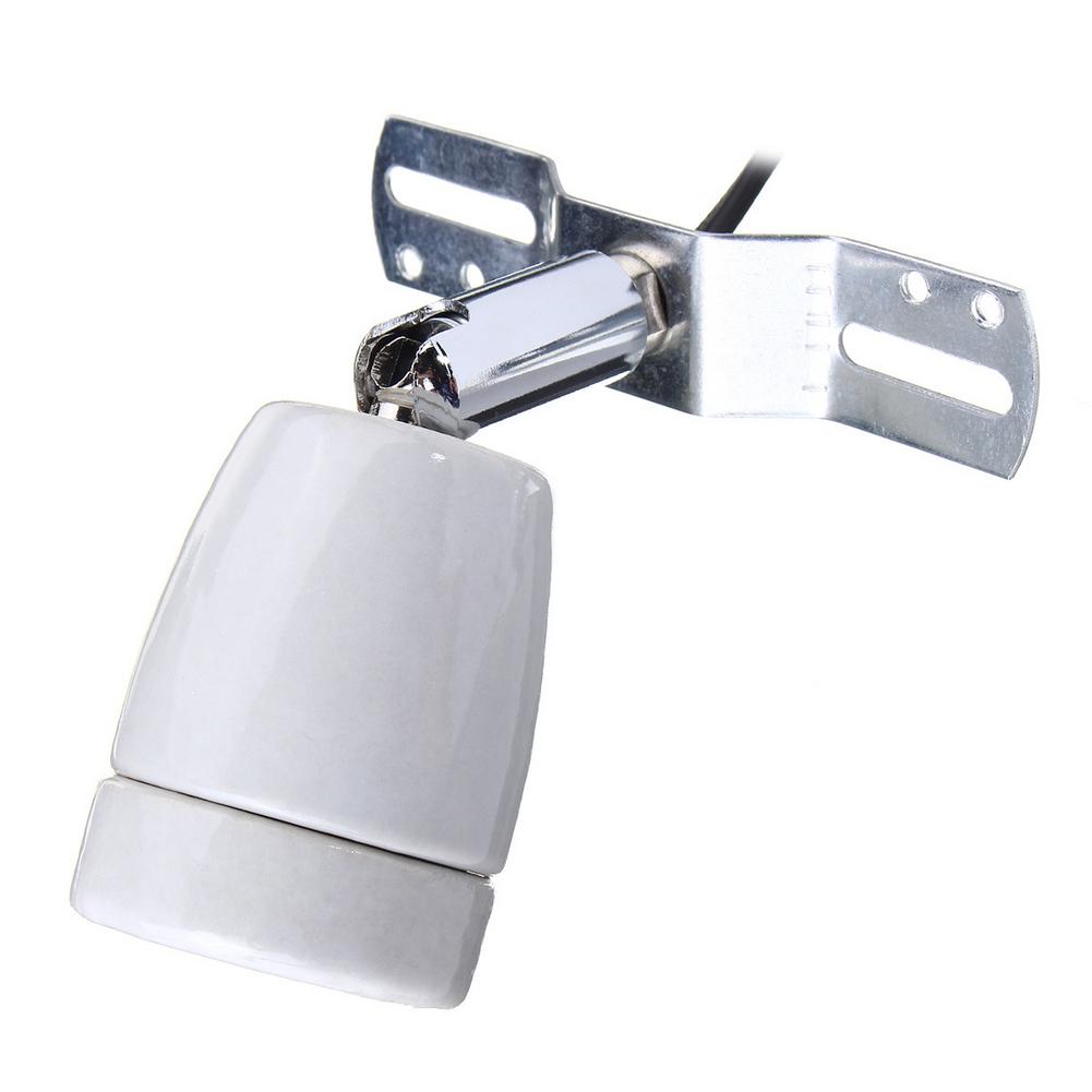 Ceramic E27 Lamp Holder With ON/OFF Button Switch Reptile Pet Heating Lamp Base Rotatable Bulb Holder For Reptile Lamp Holder: UK Plug