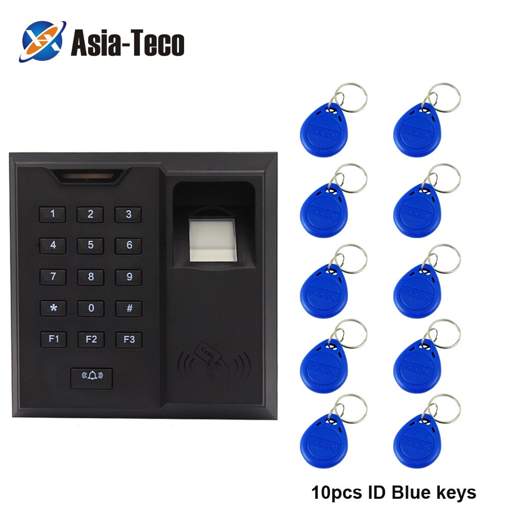 fingerprint 125kHz RFID access controler password lock fingerprint Time clock machine 500 user: X66 and 10 ID keys