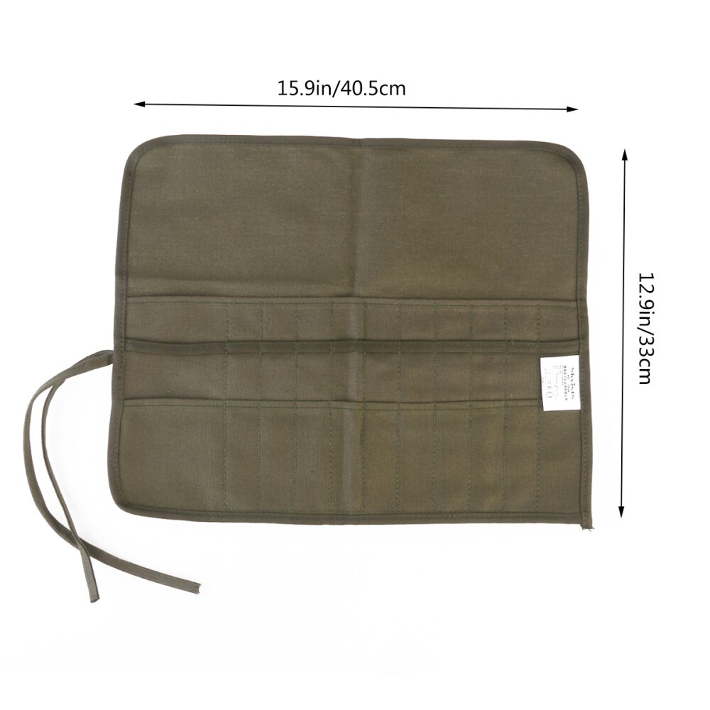 Kunstschilderkwast oprolbare tas houder (groen)