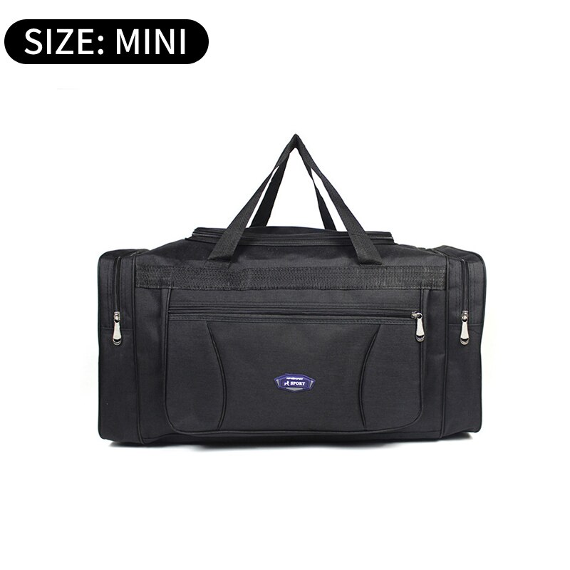 Bolsa de viaje Oxford para hombre y mujer, Maleta de viaje, bolsa de gran capacidad para hombre, bolsa deportiva para gimnasio XAB1: Mini Black