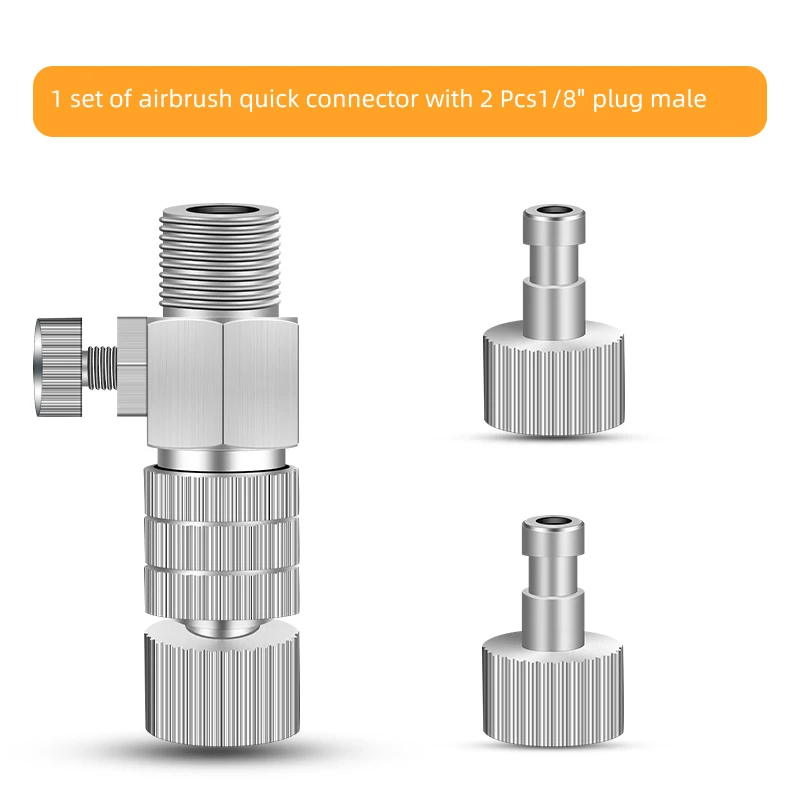 Air Brush Quick Release Coupling Adapter Airbrush Adjustment Control Valve Quick Disconnect Fit 1/8"Tool for Airbrush Sprayer: Red