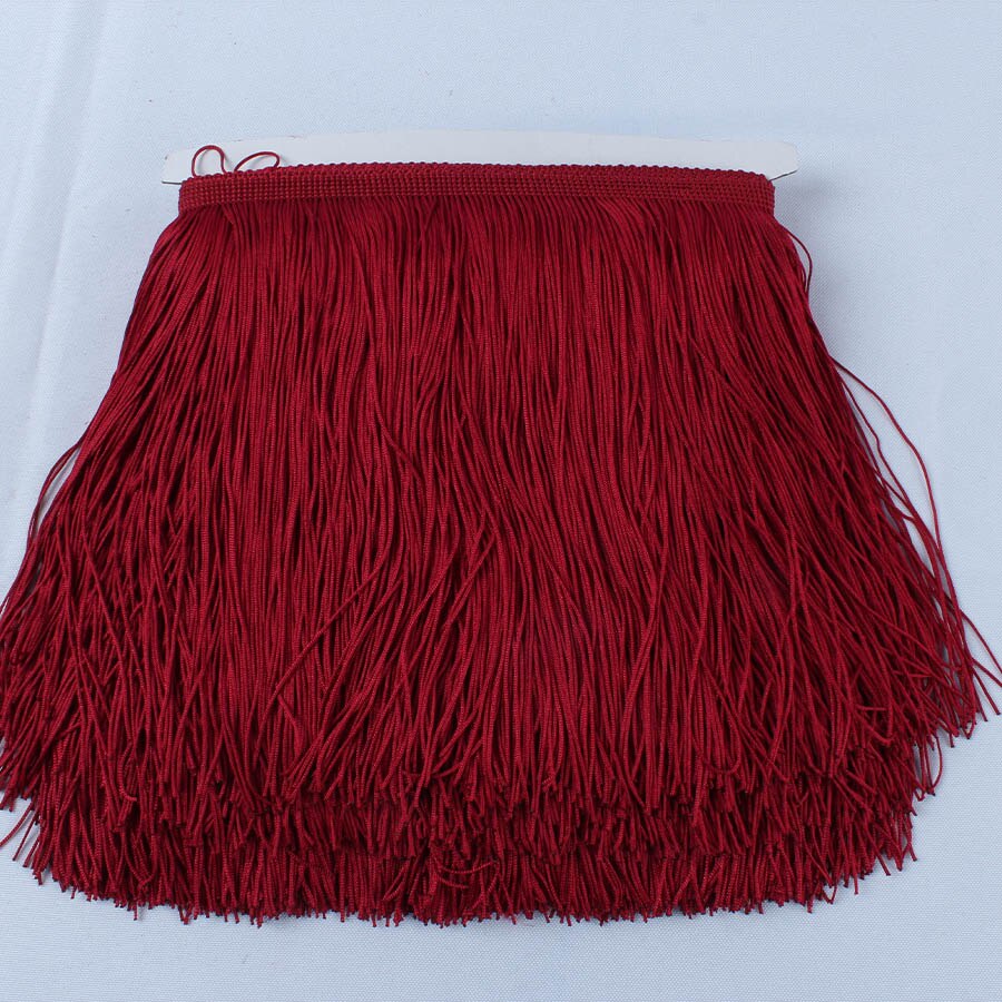10 Yards/lot Lace Fringe Tassel Polyester Lace Trim Lint DIY Gordijn Latin Jurk Podium Kledingstuk 15 cm/ 20 cm/30 cm Breed: L / Army Green