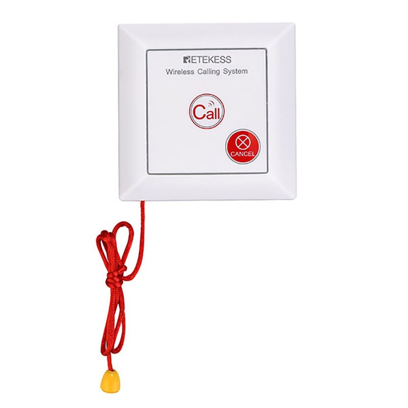 Retekess TH103 Security Alarm Motion Sensor Met Licht Akoestisch-optische Voor Ziekenhuis Magazijn Supermarkt: 1 button