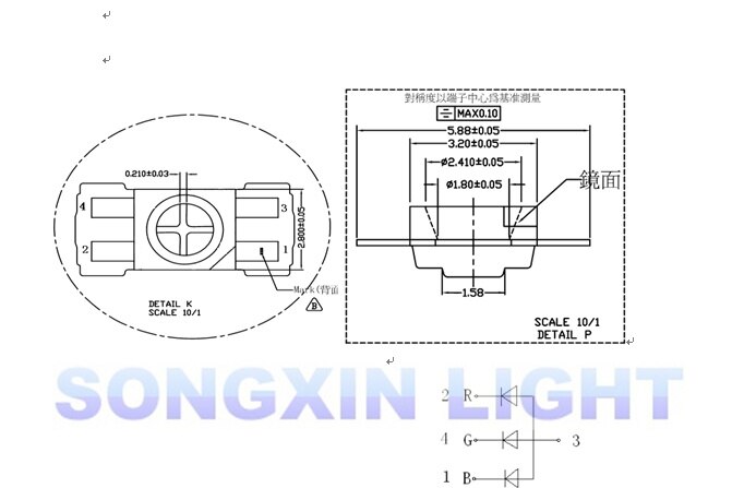 70pcs SMD 3528/6028 RGB LED Common Anode SMT Chip Tricolor (Red Green Blue) 1210 Shine down Light Emitting Diode Lamp