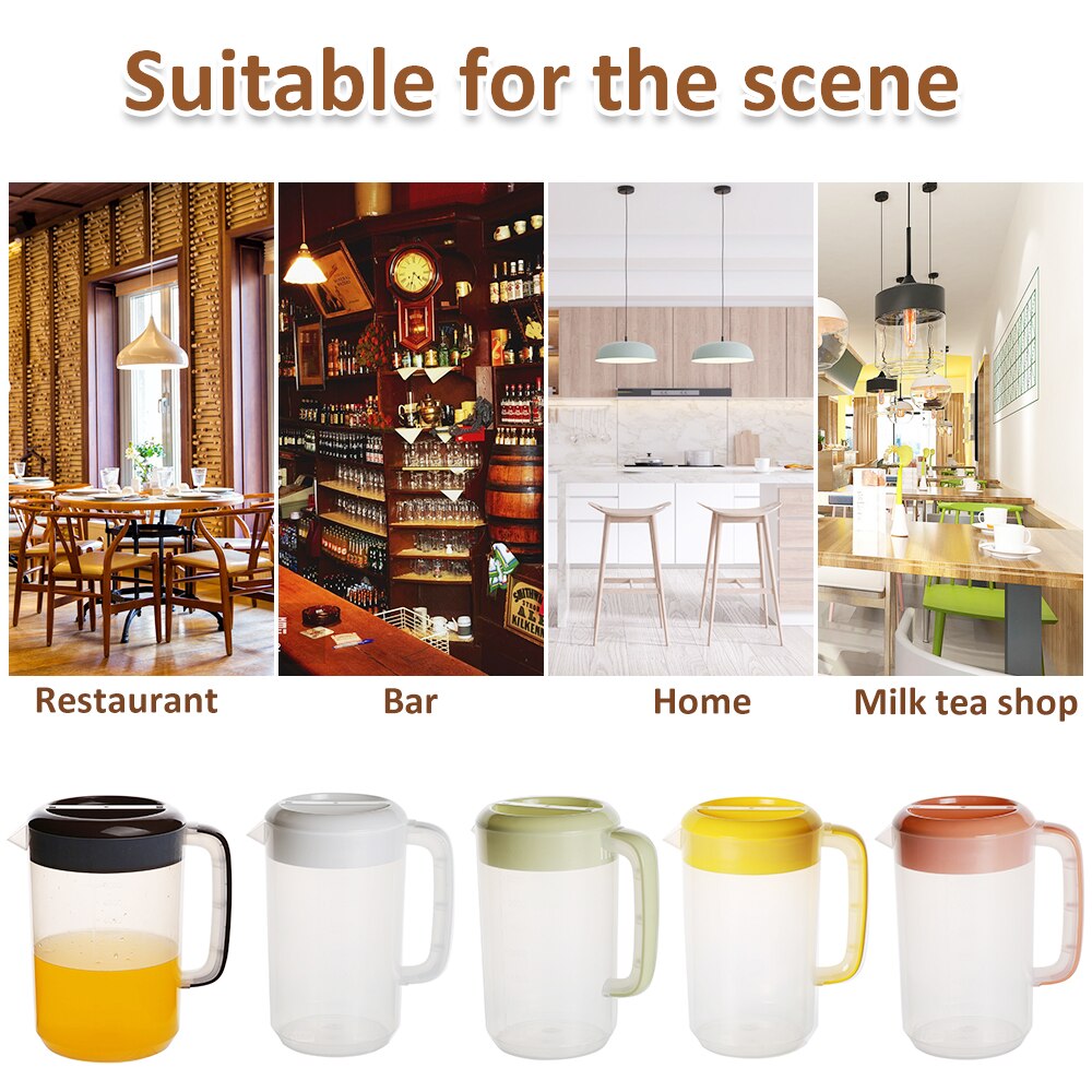 2.5L/5L Large Capacity Jug with Handle Clear Pitcher Cold Water Jug Kettle Container for Cold Water Iced Tea and Juice Beverage