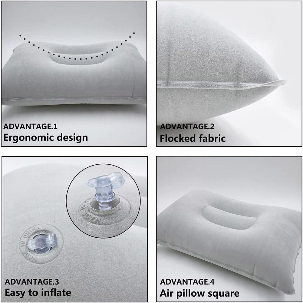 Outdoor Opblaasbaar Kussen Pvc Massaal Opblaasbare Outdoor Reizen Kussen En Zelfopblazende Kussen Hals Camping Taille Kussen