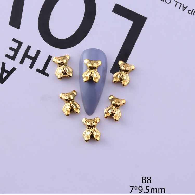 50 pezzi di ciondoli in lega d'oro e d'argento per unghie papillon farfalla 3D multi-forme accessori per unghie per ciondoli gioielli per chiodo arte giapponesi: Cielo Blu