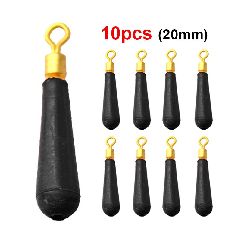 10-100pcs Copper Head Rubber Bobber Drift Fishing Floats Seat Vertical Fishing Float Rotation Buoy Seat Bobber Accesories: 20mm  10PCS