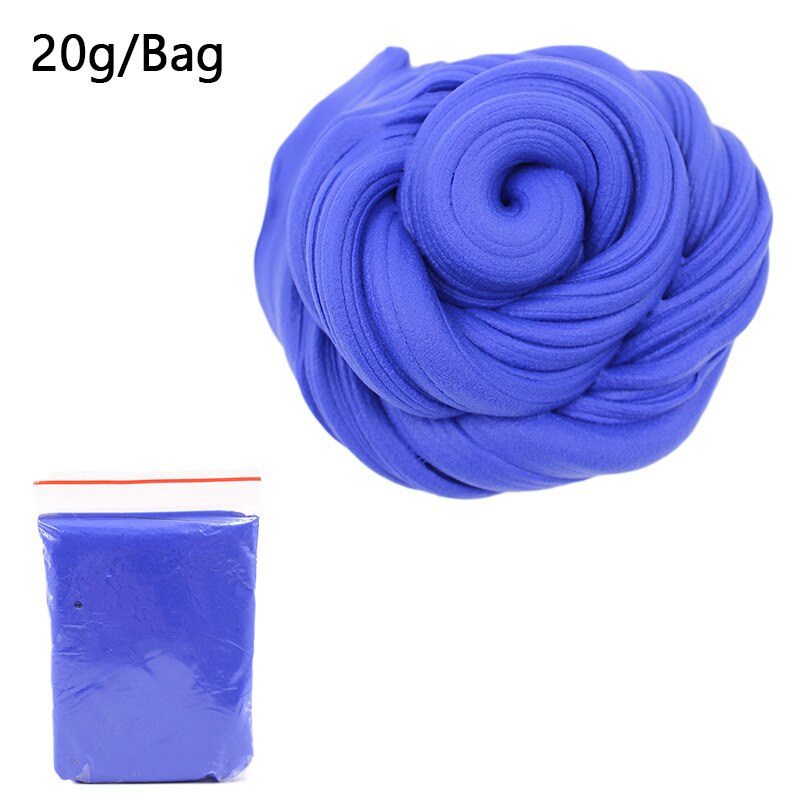 20g Air Dry Plasticine Soft Clay Slime Fluffy supplies Polymer Foam Ball Light Cotton Putty Charms Slime Toys for Antistress: Deep Blue Slime