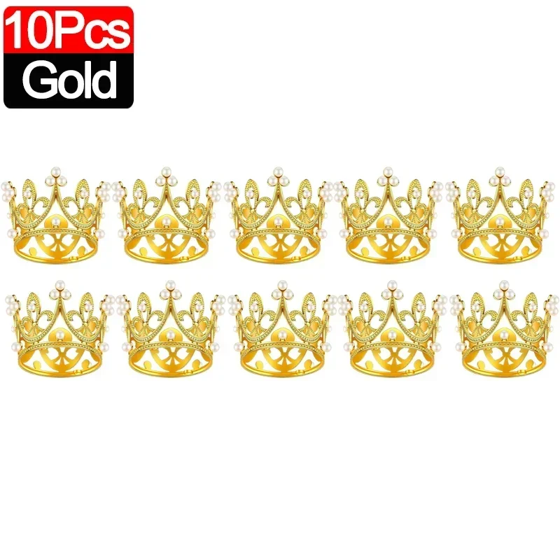 20/1 stk mini krone kakedekorasjon perle tiara måke sølv kroner kaketopper til låve hårpynt bryllup bursdagsfest
