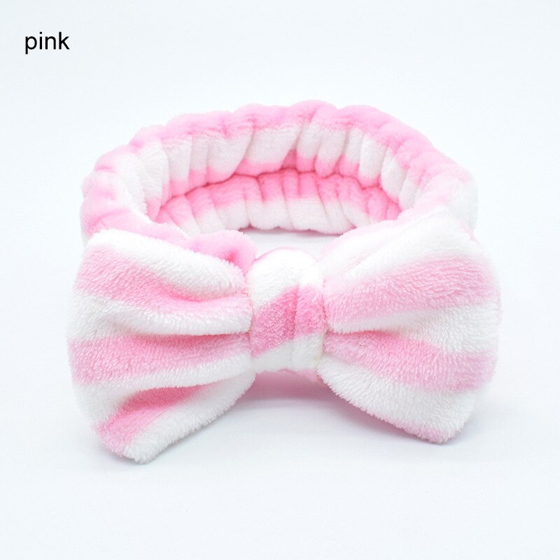 Omg Brief Coral Fleece Wassen Gezicht Haarbanden Voor Vrouwen Leuke Zachte Boog Meisjes Hoofdbanden Haarbanden Tulband Haar accessoires