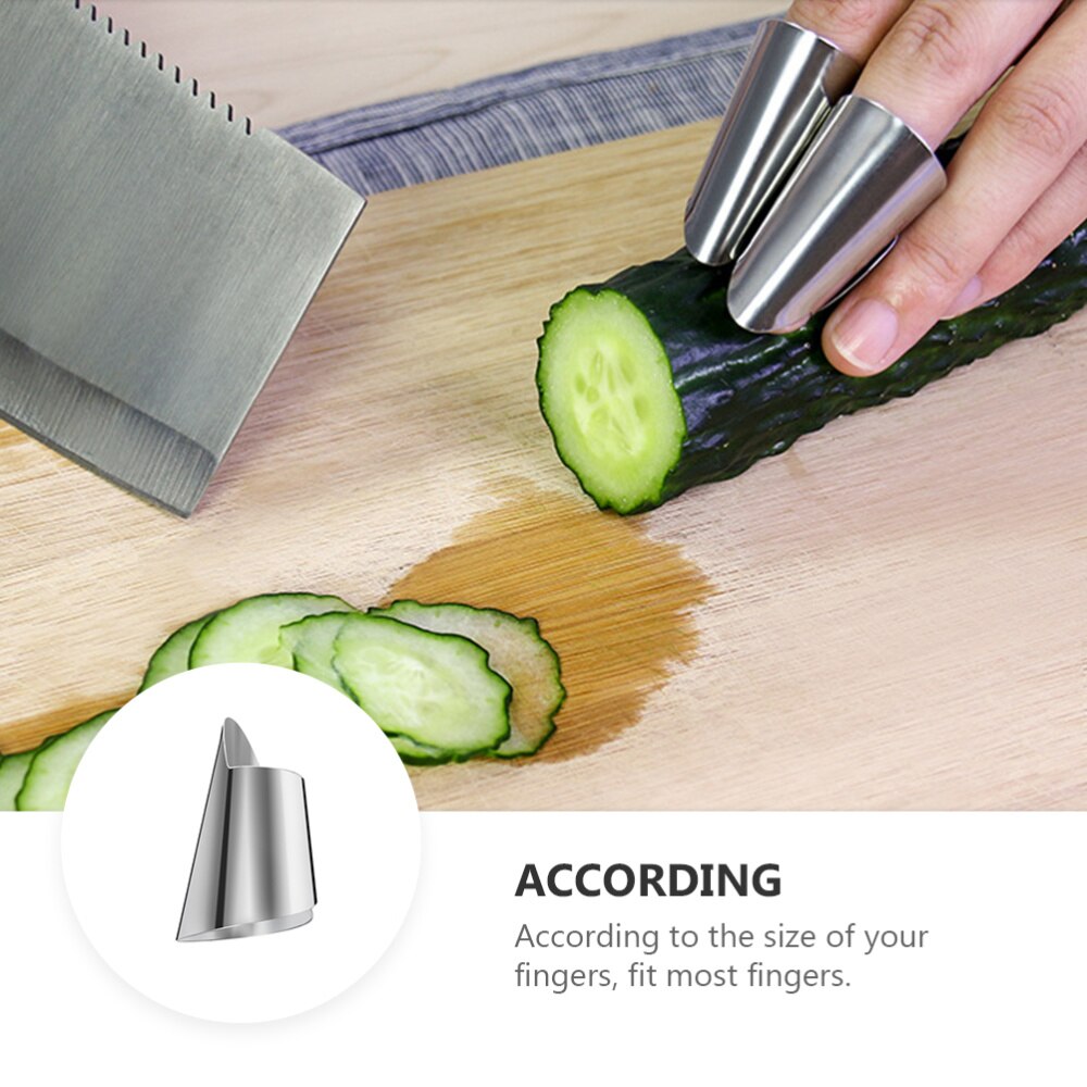 20pcs Stainless Steel Finger Guard Picking Vegetables Metal Nail Cutting Cover