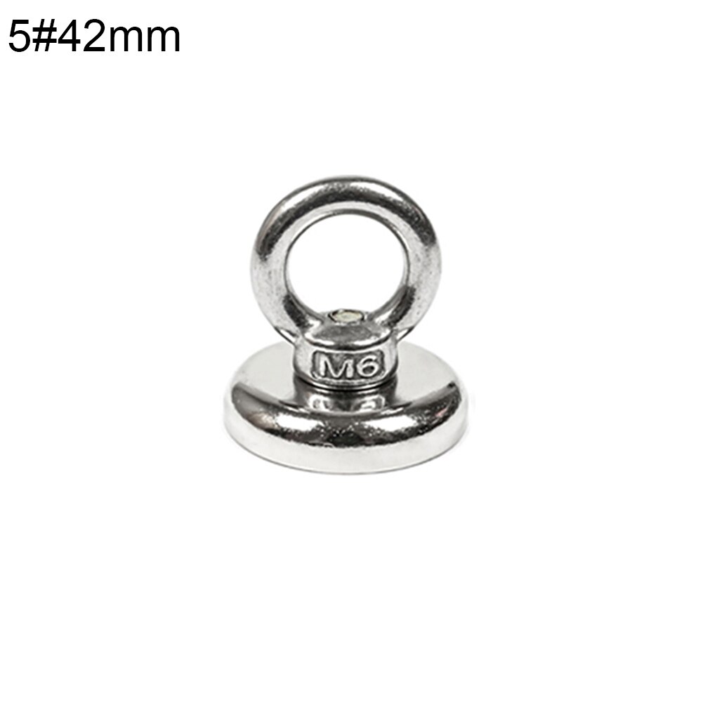 Strong Neodymium Magnet Salvage Magnet Hook Deep Sea Fishing Magnets Holder Pulling Mounting Pot with Ring Eyebolt Metal: Donker Kaki