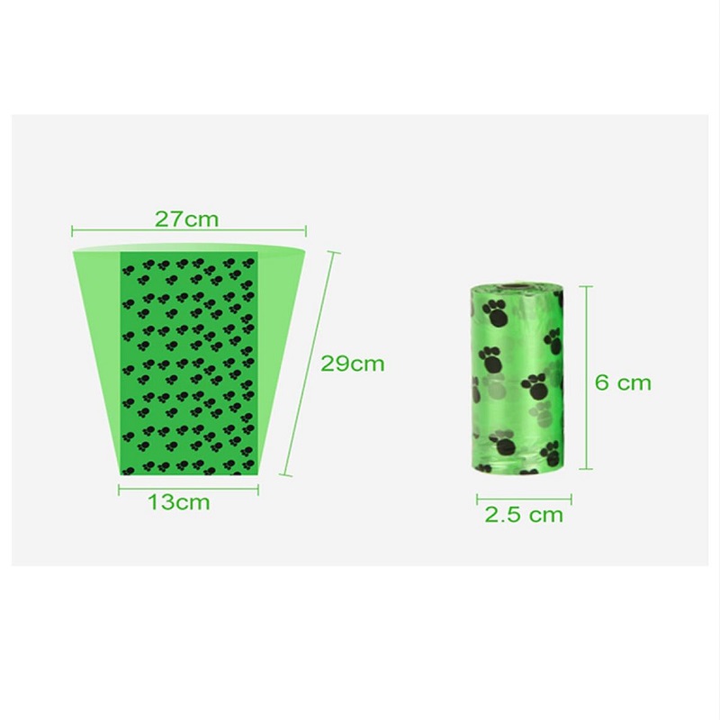 Pet Flavor Green Degradable Waste Bag Poo Bag Degradable Cat Waste Eco-Friendly Bags Outdoor Clean
