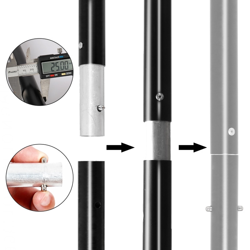 2x2M/6.5x6.5ft Photo Video Studio Backdrop Background Stand, Adjustable Telescopic Background Support System With Carry Bag