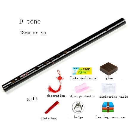 bamboo flute for beginner children adult transverse dizi flute musical instruments wooden flute bamboo dizi kit: D tone 1pc