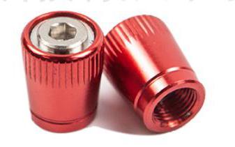 Bafire 4 Stks/set Anti-Diefstal Ventiel Mondstuk Ventieldopjes Geschikt Voor Tesla Model 3 S X Ventiel Tire inbouwen Accessoires: 4 pcs red