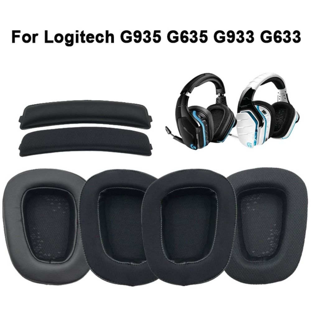 1 Paar Vervangende Oorkussentjes Schuim Gaming Hoofdtelefoon Oorkussenhoes Sponsaccessoires Voor Logitech G935 G635 G933 G633