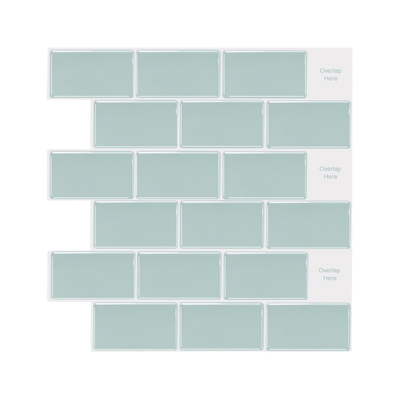 Cocina Backsplash azulejos 12x12 pelar y Stick Auto adhesivo Faux cerámica azulejos 3D pegatina de pared: C